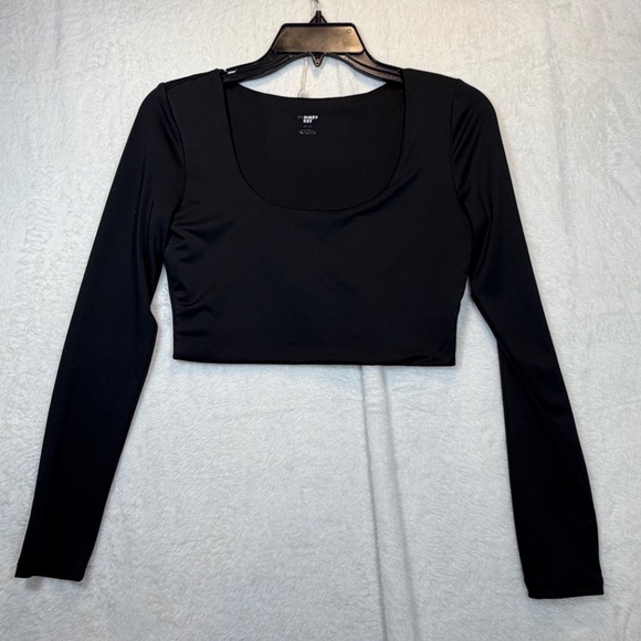 Sommer Ray Crop Top Womens Size Medium Black Long Sleeve Y2k Party Festival - Picture 6 of 6